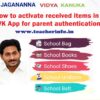 How to activate received items in JVK App for authentication