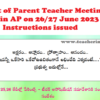 Conducting Parent Teachers meeting on 26th or 27th June 2023 Instructions