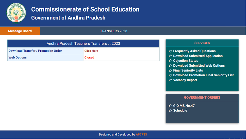 Download your Transfer Order at teacherinfo.in