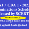 FA1 CBA1 Exam Schedule for AP 2023