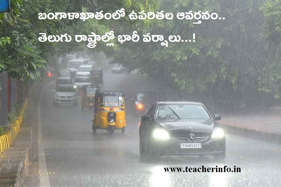 Heavy Rains in AP: బంగాళాఖాతంలో ఉపరితల ఆవర్తనం.. తెలుగు రాష్ట్రాల్లో భారీ వర్షాలు