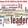 Leadership Training Batch – II instructions for HMs