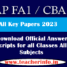 FA1 CBA KEY PAPERS 2023