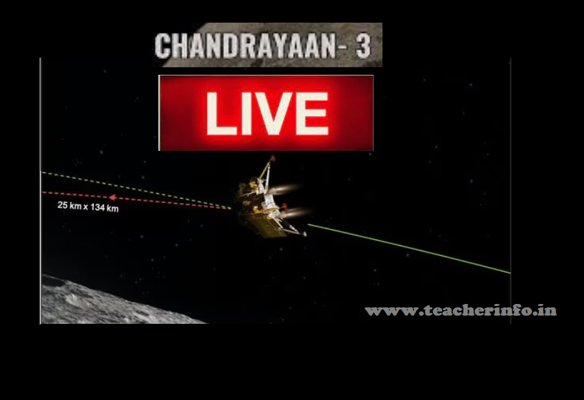 Chandrayan-3  Broadcasted live   to School Students and Teachers