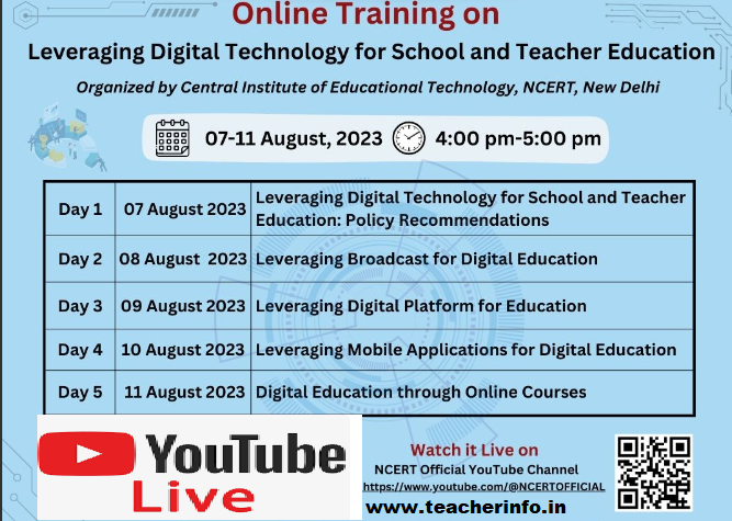 Online Training on Leveraging Digital Technology for School and Teacher Education