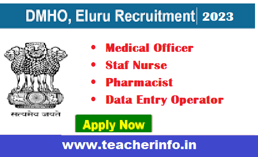 జిల్లా వైద్య మరియు ఆరోగ్య కార్యాలయంలో Medical Office, Staff Nurse, DEO ఉద్యోగాలు కొరకు నోటిఫికేషన్