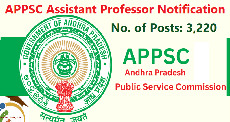 APPSC Notification 2023: 3,220 పోస్టులకు ఏపీపీఎస్సీ నోటిఫికేషన్ విడుదల! నేటి నుంచి దరఖాస్తులు.