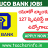 UCO Bank Jobs  యూకో బ్యాంకులో 127 స్పెషలిస్ట్ ఆఫీసర్స్ ఉద్యోగాల భర్తీకి నోటిఫికేషన్ విడుదల…