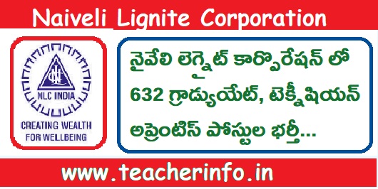 NLC : నైవేలి లెగ్నైట్ కార్పొరేషన్ లో 632 గ్రాడ్యుయేట్, టెక్నీషియన్ అప్రెంటిస్ పోస్టుల భర్తీ…