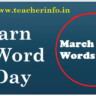 Learn a Word A Day మార్చ్ 2024 నెల అన్ని తరగతుల పదాల లిస్ట్ విడుదల