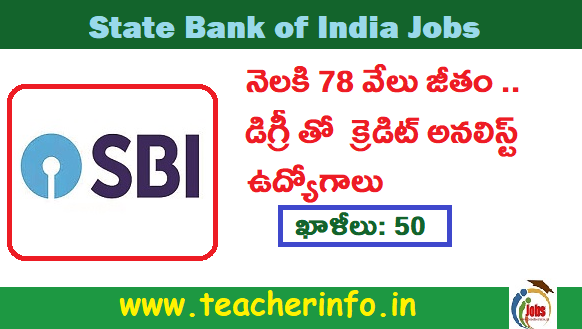 నెలకి 78 వేలు జీతం .. డిగ్రీ తో SBI లో క్రెడిట్ అనలిస్ట్ ఉద్యోగాలు.. ఖాళీలు ఇవే..