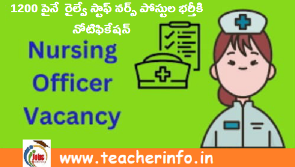 Railway Jobs: 1200   రైల్వే స్టాఫ్ నర్స్ పోస్టుల భర్తీకి నోటిఫికేషన్ విడుదల… వివరాలు ఇవే